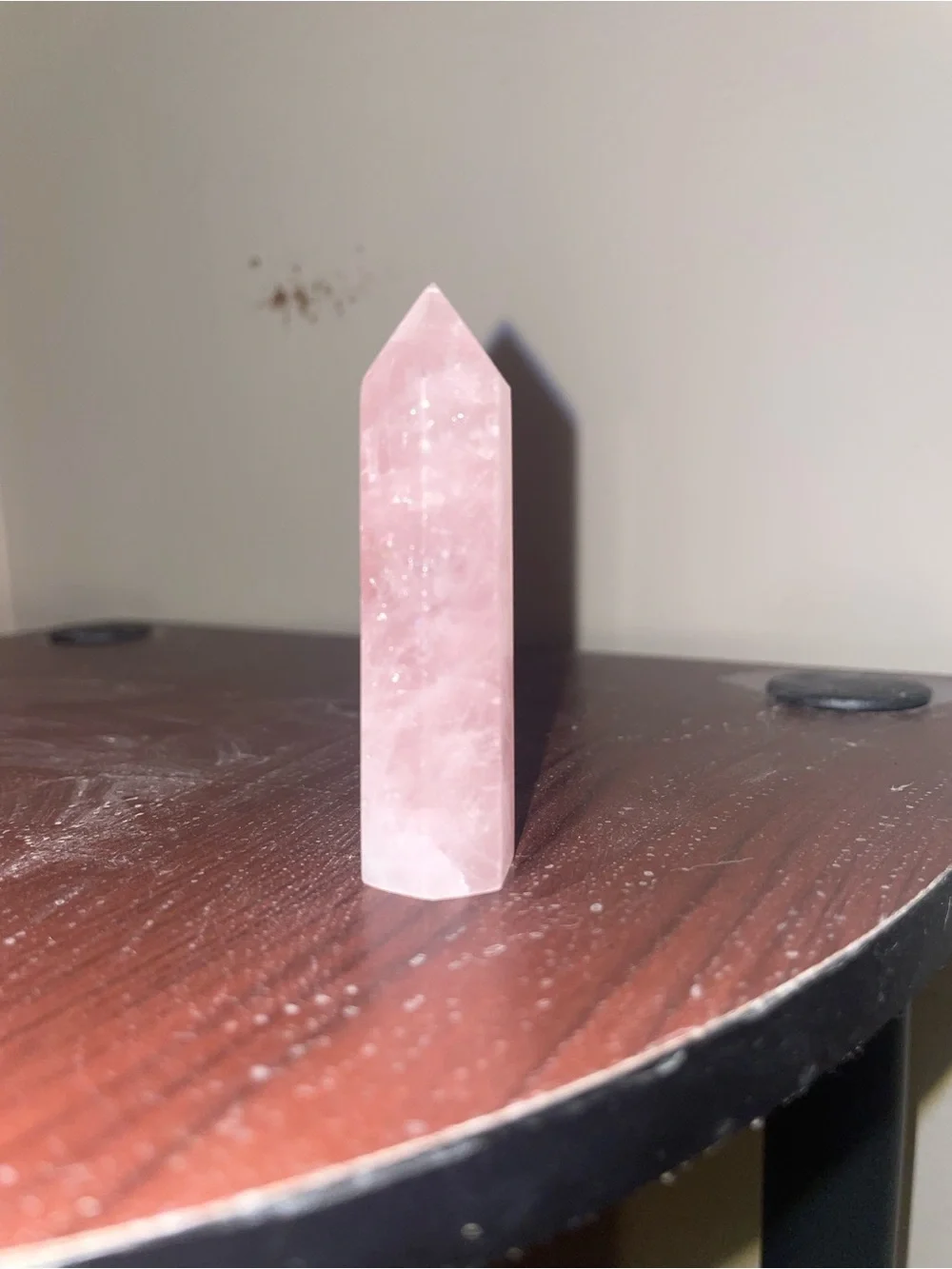 Rose Quartz Point Tower - Pink Crystal Standing Obelisk